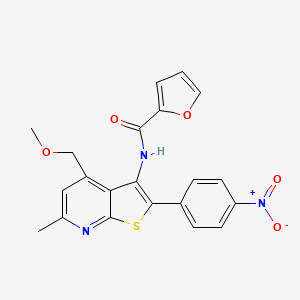 N-[4-(methoxymethyl)-6-methyl-2-(4-nitrophenyl)thieno[2,3-b]pyridin-3-yl]furan-2-carboxamide