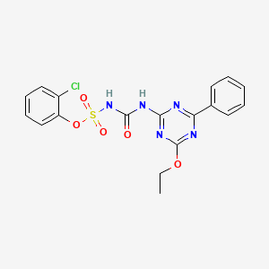 molecular formula C18H16ClN5O5S B11509785 2-Chlorophenyl [(4-ethoxy-6-phenyl-1,3,5-triazin-2-yl)carbamoyl]sulfamate 