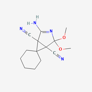 2-Amino-4,4-dimethoxy-3-azaspiro[bicyclo[3.1.0]hexane-6,1'-cyclohexan]-2-ene-1,5-dicarbonitrile