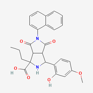 3-(2-Hydroxy-4-methoxyphenyl)-5-(naphthalen-1-yl)-4,6-dioxo-1-propyloctahydropyrrolo[3,4-c]pyrrole-1-carboxylic acid