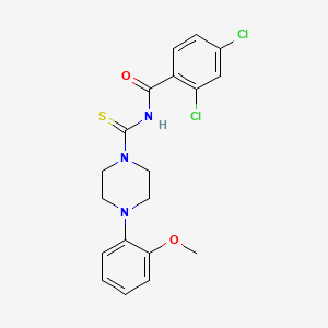 2,4-dichloro-N-{[4-(2-methoxyphenyl)piperazin-1-yl]carbonothioyl}benzamide