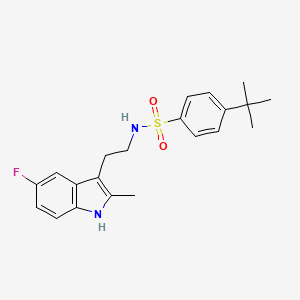 4-tert-butyl-N-[2-(5-fluoro-2-methyl-1H-indol-3-yl)ethyl]benzenesulfonamide