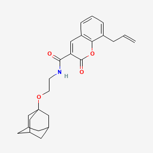 N-[2-(Adamantan-1-yloxy)ethyl]-2-oxo-8-(prop-2-EN-1-YL)-2H-chromene-3-carboxamide