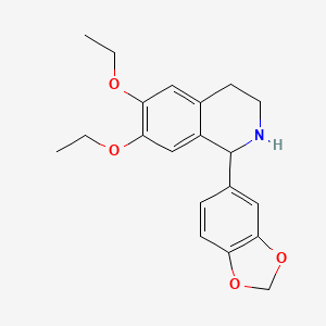 1-(1,3-Benzodioxol-5-yl)-6,7-diethoxy-1,2,3,4-tetrahydroisoquinoline