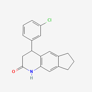 4-(3-Chloro-phenyl)-1,3,4,6,7,8-hexahydro-cyclopenta[g]quinolin-2-one