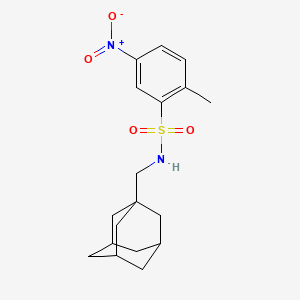 molecular formula C18H24N2O4S B11509994 Benzenesulfonamide, N-(adamantan-1-yl)methyl-2-methyl-5-nitro- 