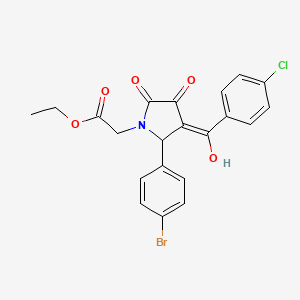 ethyl {2-(4-bromophenyl)-3-[(4-chlorophenyl)carbonyl]-4-hydroxy-5-oxo-2,5-dihydro-1H-pyrrol-1-yl}acetate