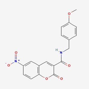 N-(4-methoxybenzyl)-6-nitro-2-oxo-2H-chromene-3-carboxamide