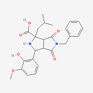 5-Benzyl-3-(2-hydroxy-3-methoxyphenyl)-1-isobutyl-4,6-dioxooctahydropyrrolo[3,4-c]pyrrole-1-carboxylic acid