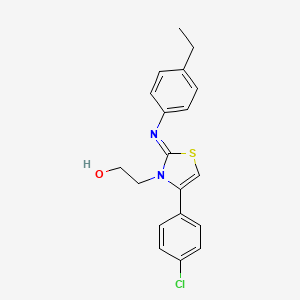 2-[(2Z)-4-(4-chlorophenyl)-2-[(4-ethylphenyl)imino]-1,3-thiazol-3(2H)-yl]ethanol