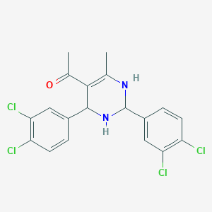 1-[2,4-Bis(3,4-dichlorophenyl)-6-methyl-1,2,3,4-tetrahydropyrimidin-5-yl]ethanone