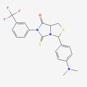 3-[4-(dimethylamino)phenyl]-5-thioxo-6-[3-(trifluoromethyl)phenyl]tetrahydro-7H-imidazo[1,5-c][1,3]thiazol-7-one