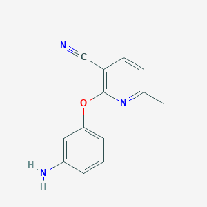 2-(3-Aminophenoxy)-4,6-dimethylpyridine-3-carbonitrile