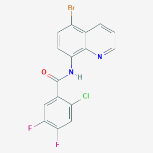 molecular formula C16H8BrClF2N2O B11510068 N-(5-bromoquinolin-8-yl)-2-chloro-4,5-difluorobenzamide 