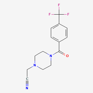 molecular formula C14H14F3N3O B11510094 [4-(4-Trifluoromethyl-benzoyl)-piperazin-1-yl]-acetonitrile 