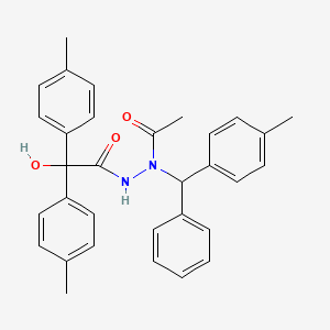 N'-acetyl-2-hydroxy-2,2-bis(4-methylphenyl)-N'-[(4-methylphenyl)(phenyl)methyl]acetohydrazide