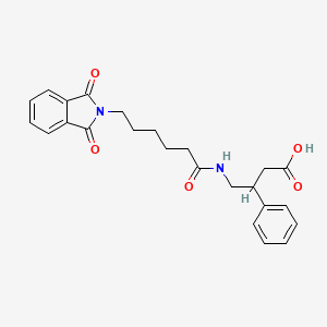 4-{[6-(1,3-dioxo-1,3-dihydro-2H-isoindol-2-yl)hexanoyl]amino}-3-phenylbutanoic acid