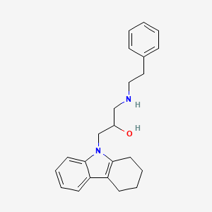 molecular formula C23H28N2O B11510125 1-Phenethylamino-3-(1,2,3,4-tetrahydro-carbazol-9-yl)-propan-2-ol 