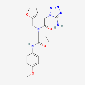 N~2~-[(5-amino-1H-tetrazol-1-yl)acetyl]-N~2~-(furan-2-ylmethyl)-N-(4-methoxyphenyl)isovalinamide