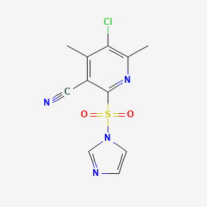 5-chloro-2-(1H-imidazol-1-ylsulfonyl)-4,6-dimethylpyridine-3-carbonitrile