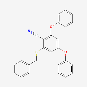 molecular formula C26H19NO2S B11510141 2-(Benzylsulfanyl)-4,6-diphenoxybenzonitrile 