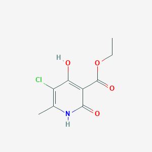 molecular formula C9H10ClNO4 B11510145 5-Chloro-2,4-dihydroxy-6-methyl-nicotinic acid ethyl ester 