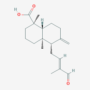 molecular formula C19H28O3 B1151019 (1R,4aR,5S,8aR)-1,4a-dimethyl-6-methylidene-5-[(E)-3-methyl-4-oxobut-2-enyl]-3,4,5,7,8,8a-hexahydro-2H-naphthalene-1-carboxylic acid CAS No. 1039673-32-9