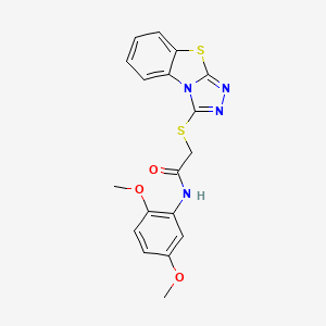 N-(2,5-dimethoxyphenyl)-2-([1,2,4]triazolo[3,4-b][1,3]benzothiazol-3-ylsulfanyl)acetamide