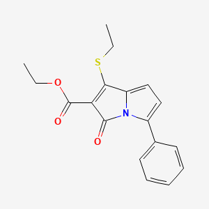 ethyl 1-(ethylsulfanyl)-3-oxo-5-phenyl-3H-pyrrolizine-2-carboxylate