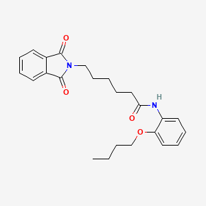 molecular formula C24H28N2O4 B11510228 N-(2-butoxyphenyl)-6-(1,3-dioxo-1,3-dihydro-2H-isoindol-2-yl)hexanamide 