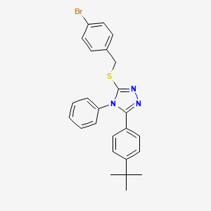 5-[4-(Tert-butyl)phenyl]-3-[(4-bromophenyl)methylthio]-4-phenyl-1,2,4-triazole