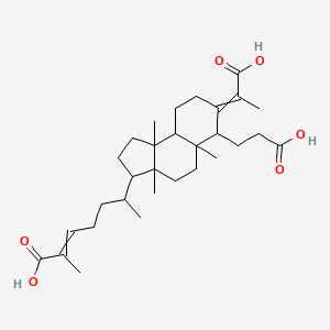 molecular formula C30H46O6 B1151030 3,4-Secocucurbita-4,24-diene-3,26,29-trioic acid CAS No. 329975-47-5