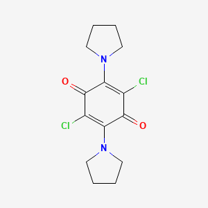 2,5-Dichloro-3,6-dipyrrolidin-1-ylbenzo-1,4-quinone