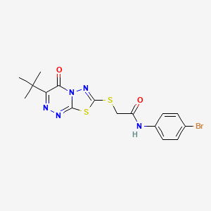 N-(4-Bromophenyl)-2-({3-tert-butyl-4-oxo-4H-[1,3,4]thiadiazolo[2,3-C][1,2,4]triazin-7-YL}sulfanyl)acetamide