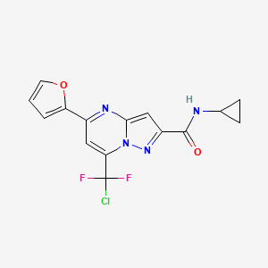 7-[chloro(difluoro)methyl]-N-cyclopropyl-5-(furan-2-yl)pyrazolo[1,5-a]pyrimidine-2-carboxamide