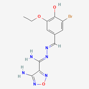 4-amino-N'-[(E)-(3-bromo-5-ethoxy-4-hydroxyphenyl)methylidene]-1,2,5-oxadiazole-3-carbohydrazonamide