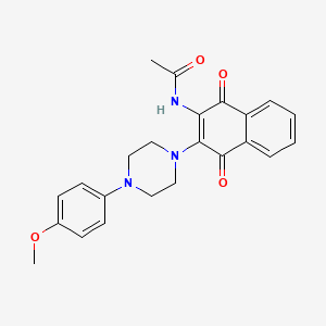 N-{3-[4-(4-methoxyphenyl)piperazin-1-yl]-1,4-dioxo-1,4-dihydronaphthalen-2-yl}acetamide