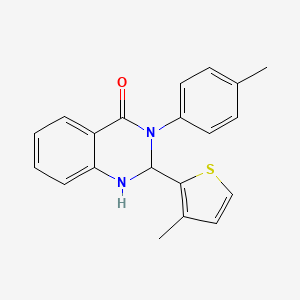 3-(4-methylphenyl)-2-(3-methylthiophen-2-yl)-2,3-dihydroquinazolin-4(1H)-one