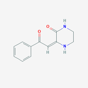 molecular formula C12H12N2O2 B11510382 (3E)-3-(2-oxo-2-phenylethylidene)piperazin-2-one 