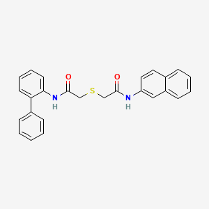 2-{[2-(biphenyl-2-ylamino)-2-oxoethyl]sulfanyl}-N-(naphthalen-2-yl)acetamide