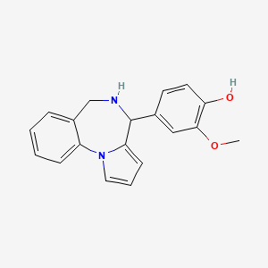 molecular formula C19H18N2O2 B11510389 4-(5,6-dihydro-4H-pyrrolo[1,2-a][1,4]benzodiazepin-4-yl)-2-methoxyphenol 