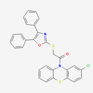 1-(2-chloro-10H-phenothiazin-10-yl)-2-[(4,5-diphenyl-1,3-oxazol-2-yl)sulfanyl]ethanone