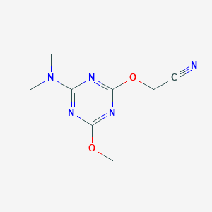 {[4-(Dimethylamino)-6-methoxy-1,3,5-triazin-2-yl]oxy}acetonitrile