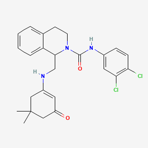 N-(3,4-dichlorophenyl)-1-{[(5,5-dimethyl-3-oxocyclohex-1-en-1-yl)amino]methyl}-3,4-dihydroisoquinoline-2(1H)-carboxamide