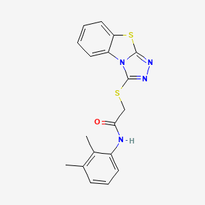 molecular formula C18H16N4OS2 B11510497 N-(2,3-dimethylphenyl)-2-([1,2,4]triazolo[3,4-b][1,3]benzothiazol-3-ylsulfanyl)acetamide 