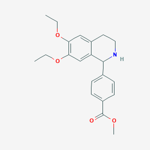 molecular formula C21H25NO4 B11510506 Methyl 4-(6,7-diethoxy-1,2,3,4-tetrahydroisoquinolin-1-yl)benzoate 