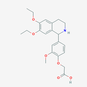 2-[4-(6,7-Diethoxy-1,2,3,4-tetrahydroisoquinolin-1-yl)-2-methoxyphenoxy]acetic acid