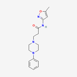 molecular formula C17H22N4O2 B11510518 N-(5-methyl-1,2-oxazol-3-yl)-3-(4-phenylpiperazin-1-yl)propanamide 