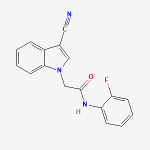 2-(3-Cyano-1H-indol-1-yl)-N-(2-fluorophenyl)acetamide