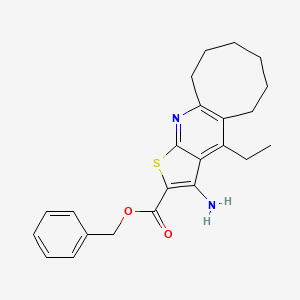 Benzyl 3-amino-4-ethyl-5,6,7,8,9,10-hexahydrocycloocta[b]thieno[3,2-E]pyridine-2-carboxylate